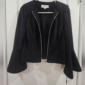 Calvin Klein Women's Black Bell Sleeve Jacket